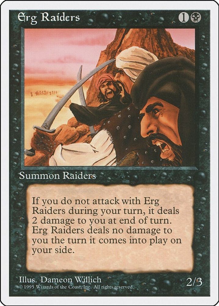 1995 Magic: The Gathering Fourth Edition - Erg Raiders (#135, Common, Near Mint)