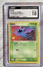 Pokémon 2005 Zubat EX Deoxys 83/107 Trading Card CGC 10 on eBay