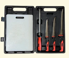 Rapala 5-Piece Fillet Knife Cutting Board Set with Case Fishing Cleaning Kit