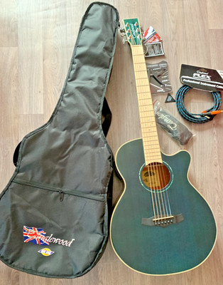 Pro. Gitarre von Tanglewood, TW4CEBLA, + Gigbag, Kapodaster, Blei, Gitarrenplektrum. UVP 550,0 £