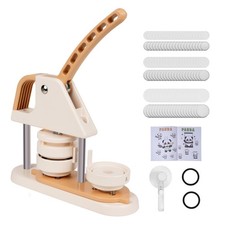 Image of 58mm Button Maker Machine Kit 2.25" Rotating Badge Press & 100pcs Sets DIY UK