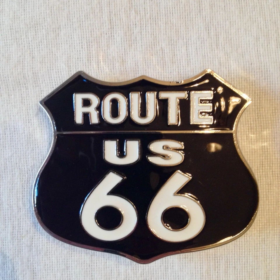 Boucle de ceinture Etats unis / Route 66 / USA / Ceinturon / 9 cm x 7 cm  - Photo 1/1