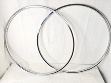 Rigida Superchromix 27x1-14 Chrome Rim Pair 36h France Vintage Mint