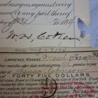 J.B. Watkins Land & Mortgage Co. Lawrence Kansas $45 Coupon/Promissory Note Lot — photo 1