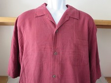 New Tommy Bahama Red Men's Shirt Short Sleeve Button Up Beach Silk Size XLX
