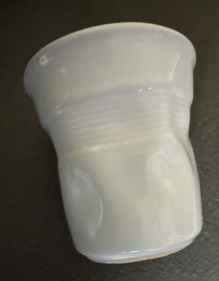 BIALETTI Bicchierini Crumpled Espresso Cups Ceramic 2.5  White