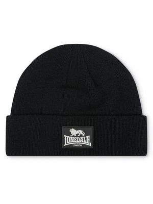 Lonsdale Herren Mütze DALSTON Schwarz Beanie Wintermütze Strickmütze One Size