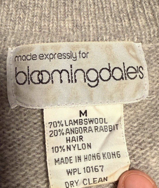 Bloomingdale's Argyle Collared Lambswool Angora B… - image 6
