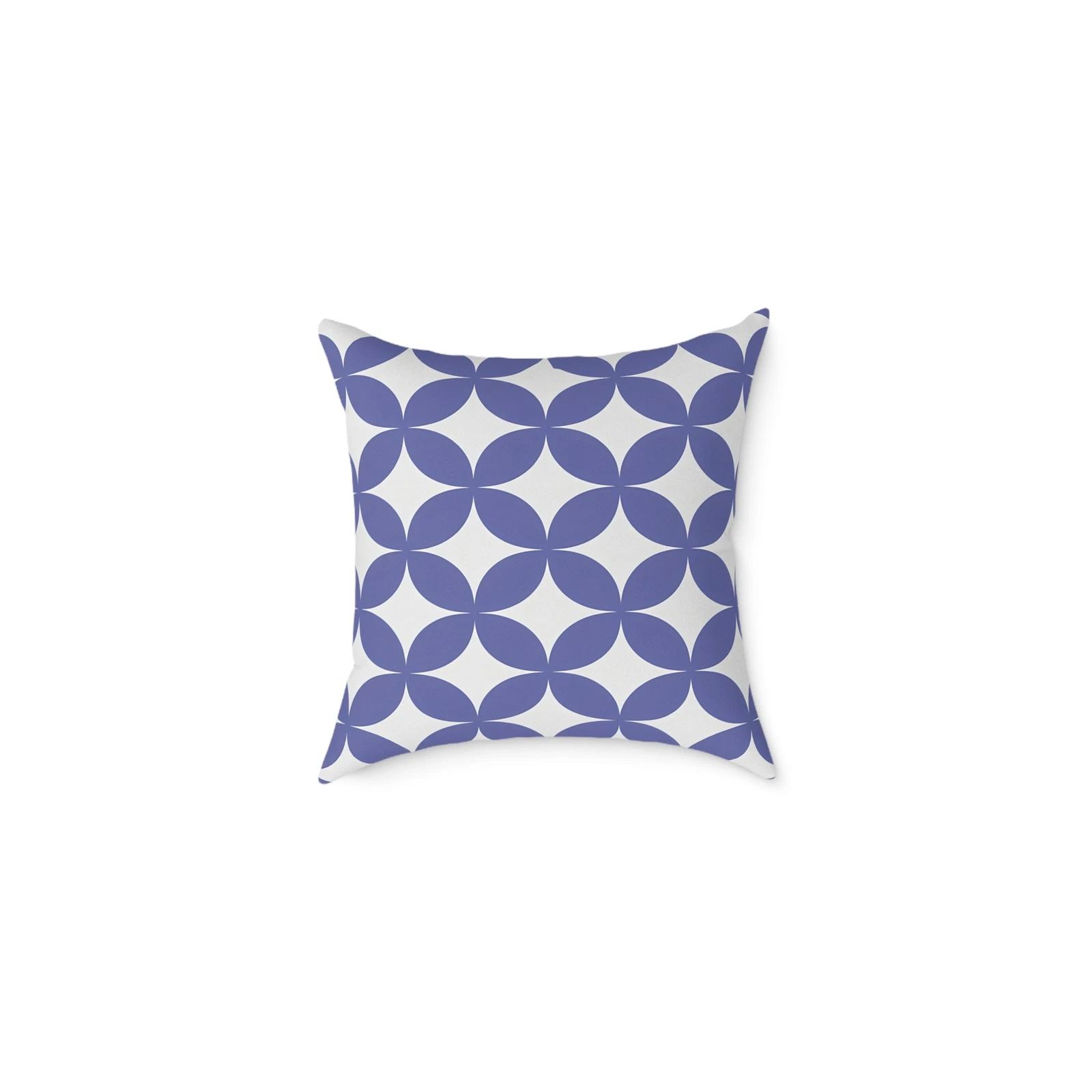Iris Purple Geometric Circle Pattern Square Pillow | Modern Throw Pillow