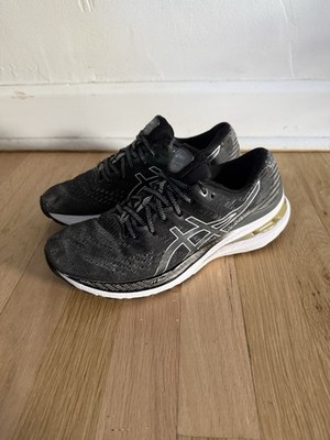 ASICS Gel-Kayano 28 Womens 8 Black Graphite Grey Running Shoes 1012B047