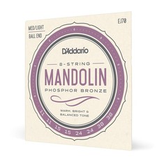 D'addario Ej70 Mandolin Strings Light Medium Ball End Phosphor Bronze Acoustic
