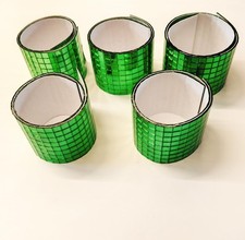 5 Pack Green Self Adhesive Glass Mirror Mosaic Tiles for DIY Disco Ball