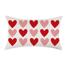 Valentine's Day Throw Pillow Cover 12x20 Inch Lumbar Decorative Cushion Case