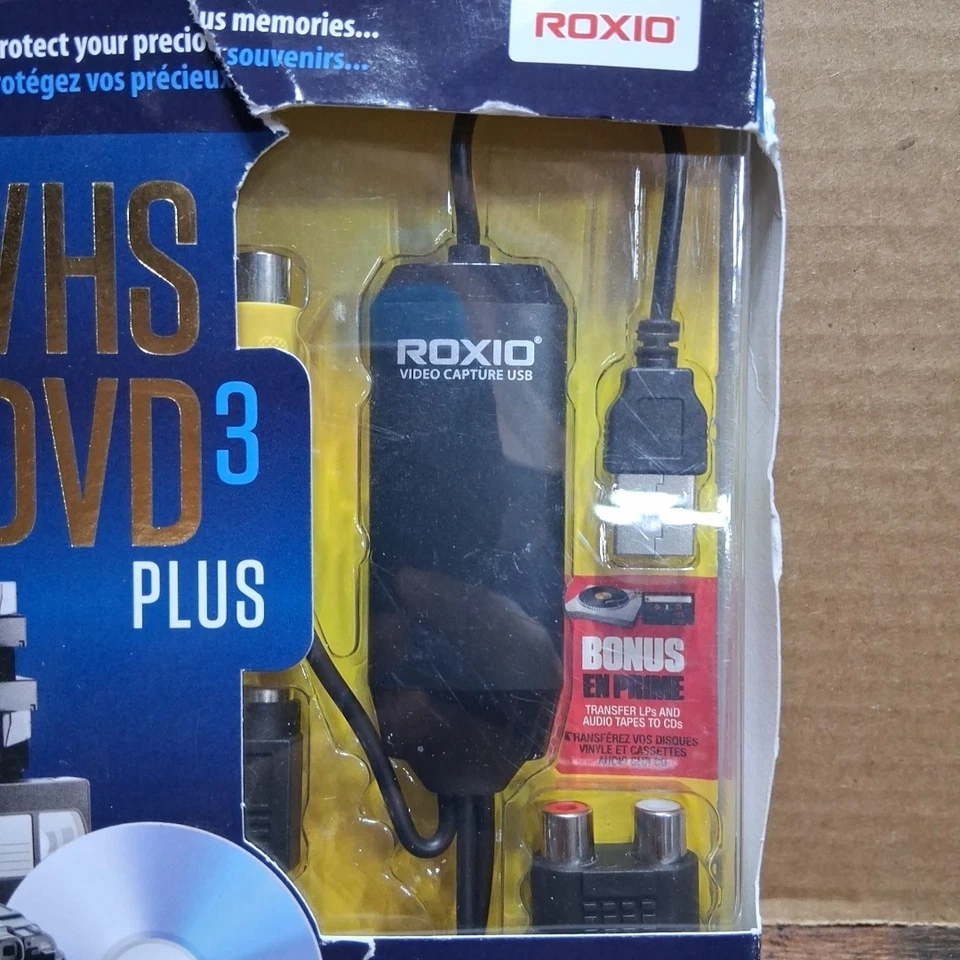 Roxio Easy VHS to DVD 3 Plus Converter New Sealed Damaged Box - Image 3 of 4