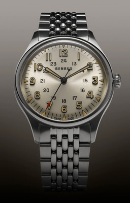 BENRUS Swiss Automatic 3061 BOR Men's Watch ETA 2892 Beads of Rice Bracelet