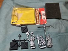 Warhammer. Dark Elves Command Group. OOP. Standard Bearer, Musician, Champion