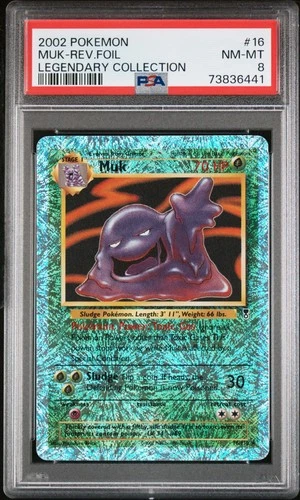 2002 Pokemon Muk Legendary Coll. Reverse Holo #16 PSA 8