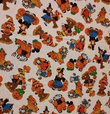 VTG Wamsutta Halloween 100 Cotton Fabric 2-3/8 yards Quilting Crafting 1980s