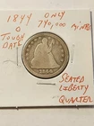 1844 O LOW MINTAGE 740,000 TOUGH KEY DATE SEATED LIBERTY QUARTER