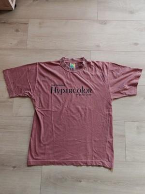 80er/90er Hypercolor T-Shirt - Cool Code - Gr. L - Farbwechsel!