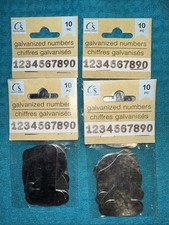 Galvanized Metal Numbers 2.25" 1-0 by Crafter  s Square 4 packages, 4 each  0-9