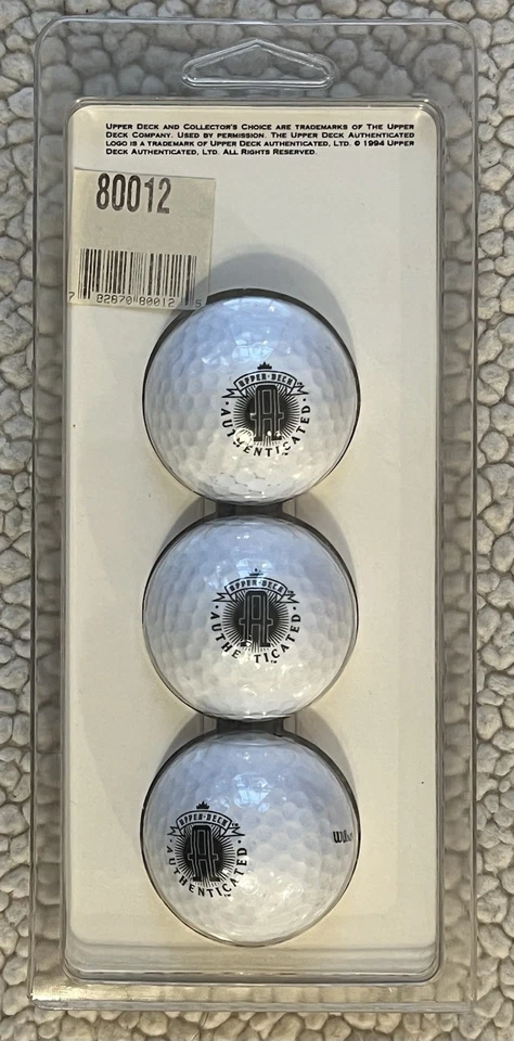 RARE 1994 UDA Collectors Choice MICHAEL JORDAN 3 Golf Balls w Replica Signatures - Image 2 of 4
