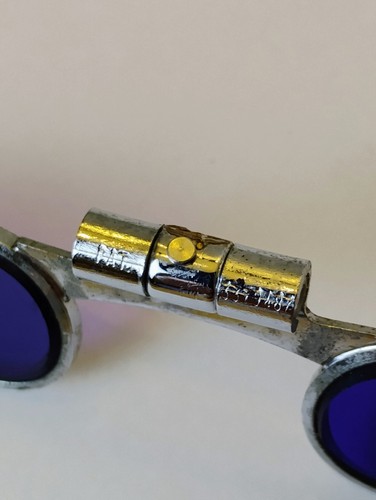 Vintage Fendall Cobalt Blue Clip On Welding Glasses Steampunk - Picture 5 of 7