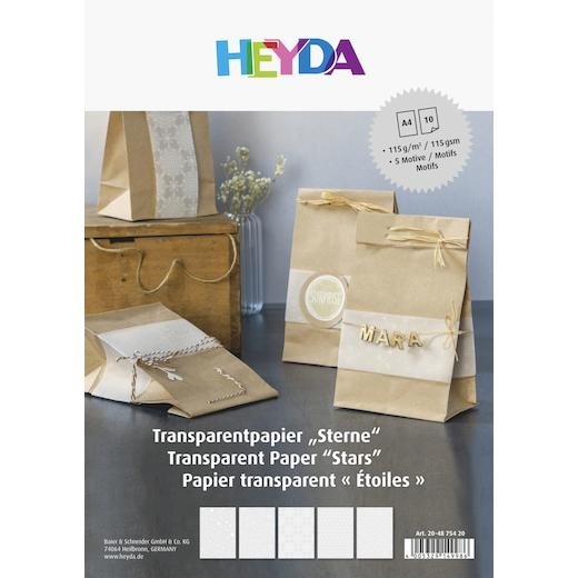 Heyda 115gsm A4 Transparent Paper Set 10pcs - Christmas White