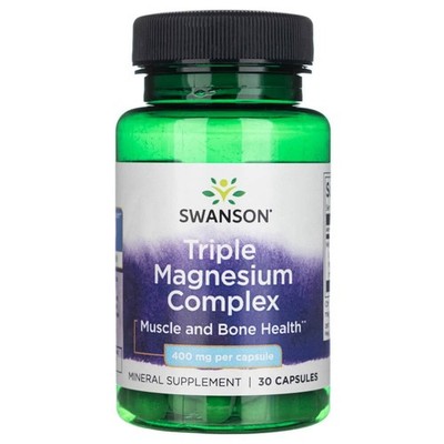 Swanson TRIPLE Magnesium Complex Komplex 400mg 30 Caps Kapseln Mineral