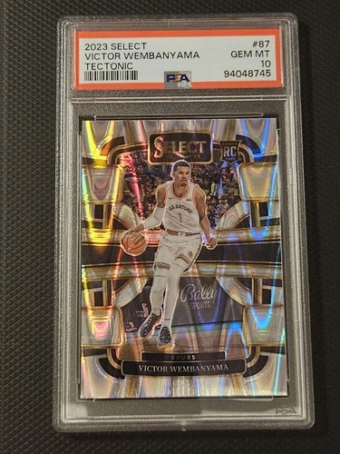 2023-24 Panini Select Victor Wembanyama RC Tectonic Prizm Concourse #87 PSA 10