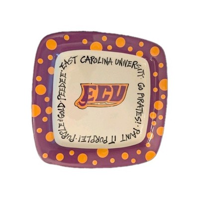 T Cabells Too East Carolina University Pirates Peedee Square Game Day Tray 11''