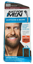 Just for MEN Mustache  Beard Color Gel - Medium Brown M-35, 2 Tubes Only 