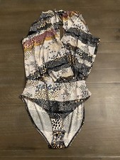 BCBG generation Surplice Retro Bodysuit Open Back size small