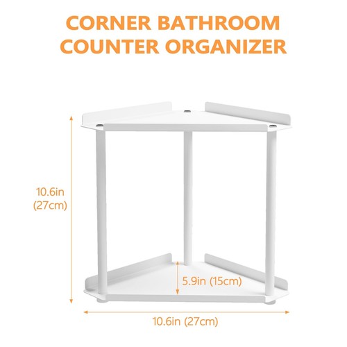 Corner Bathroom Counter Organizer Countertop Storage Shelf for Kitchen Living - Picture 5 of 6