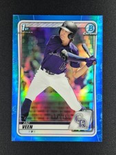 Zac Veen 2020 Bowman Chrome Draft 1st Blue Refractor 38/150 #BD-107 ROCKIES