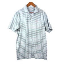 Rhoback Mens Polo Golf Shirt Sz L The Tequila Athleisure Breathable UPF 40 