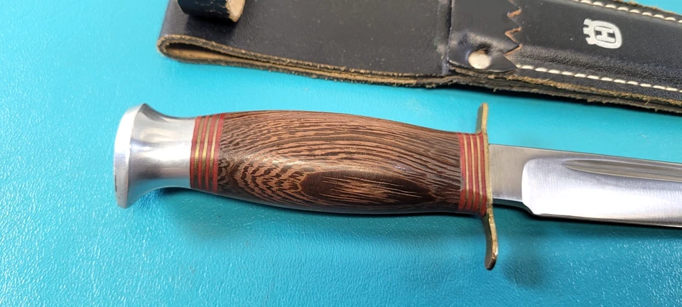 Swedish J.A. Hellberg Eskilstuna Sweden Knife + Original Leather Sheath TR485 - Image 3 of 4