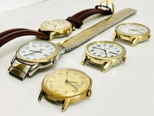 5 Lot Vintage Timex Watches Wristwatch Quartz *Untested  For Parts or Repair