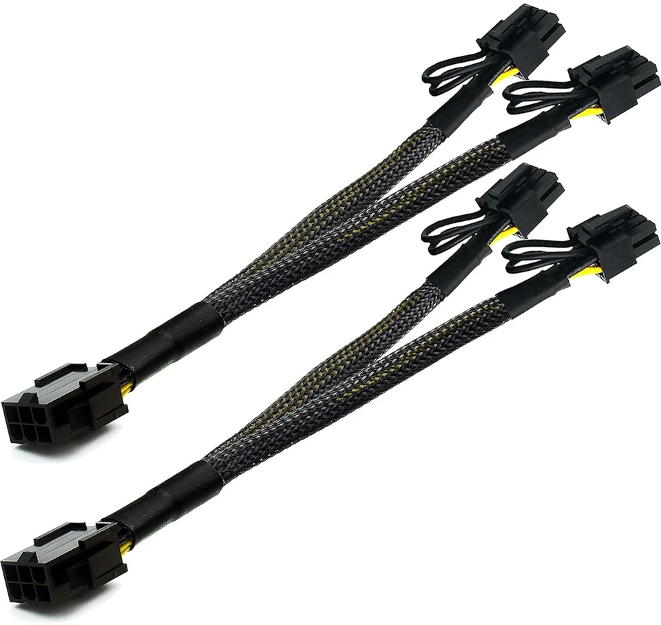 Reliable 6-Pin to Dual 8-Pin GPU Power Adapter - High-Quality Extension Cable - Image 3 of 4