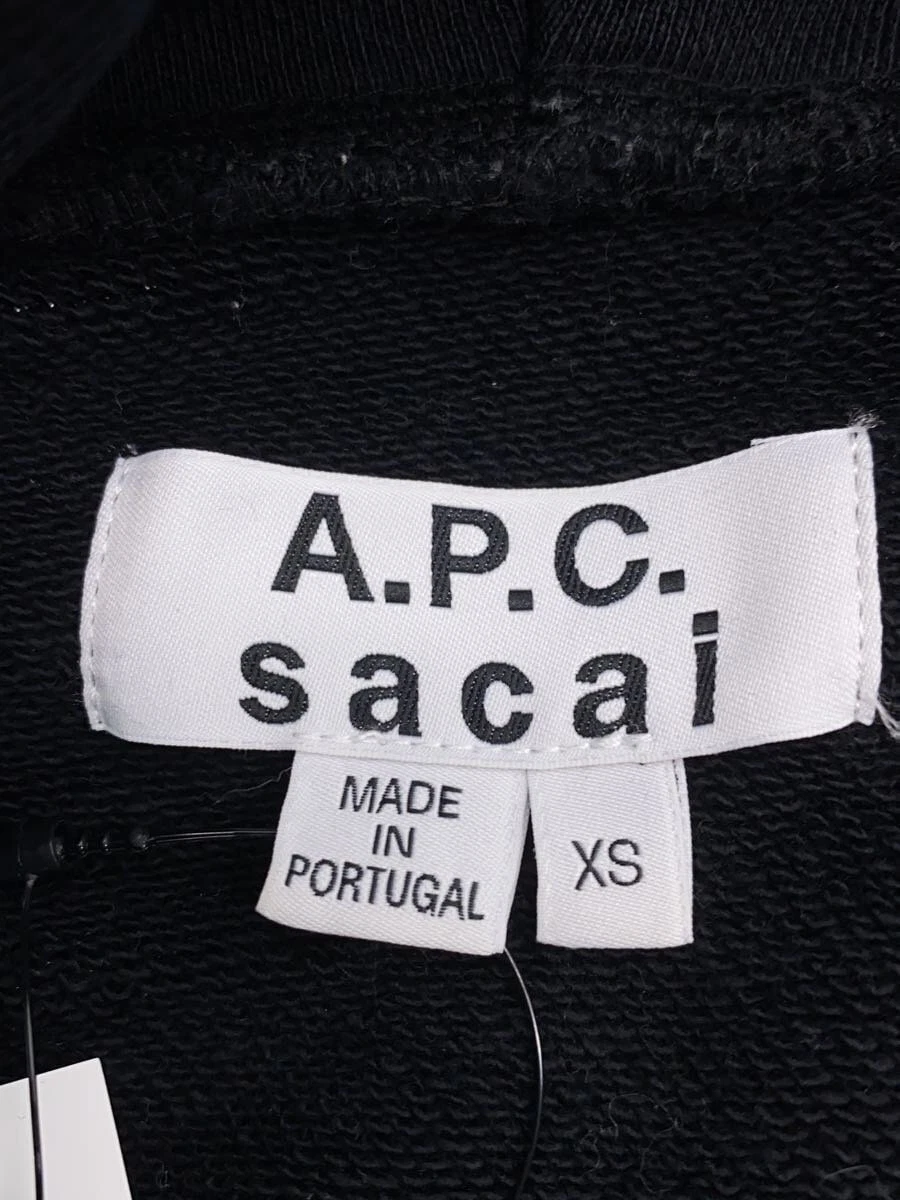 A.P.C. × sacai felpa con cappuccio nera XS usata