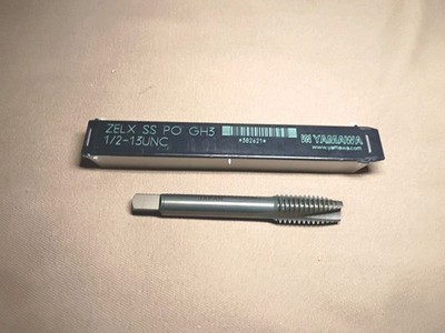 YAMAWA YMW ZELX SS 1/2''-13 UNC GH3 HSS-E Spiral Point Plug Tap 3 Flutes XB7Y57 