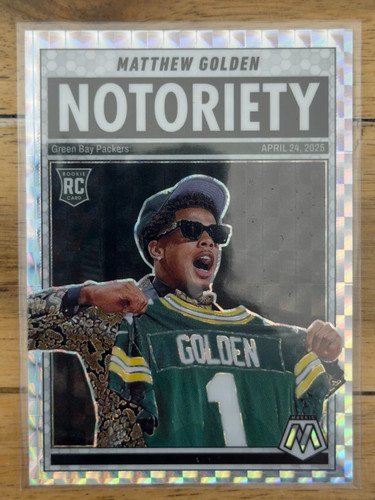 2025 Panini Mosaic - Notoriety Matthew Golden #21 Mosaic Prizm (RC)