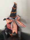 Tall Halloween Decor Cloth Shelf Sitter Pumpkin Head Witch Doll & Black Cat 32” — photo 4