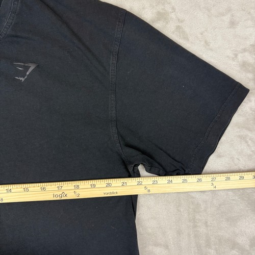 Gymshark T Shirt Uomo Grande Nera Allenamento Palestra Activewear Atletica Manica Corta - Foto 5 di 6