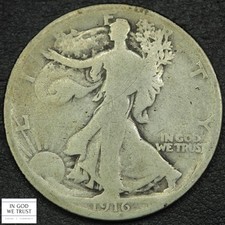 1916 Walking Liberty Silver Half Dollar 50C (Scarce First Year of Issue!)