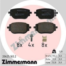 ZIMMERMANN Bremsbeläge Bremsbelagsatz Bremsklötze Hinten 20625.165.2