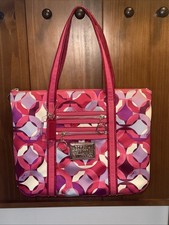 Coach Poppy Pop Art Kaleidoscope Sateen Hot Pink And Purple Tote