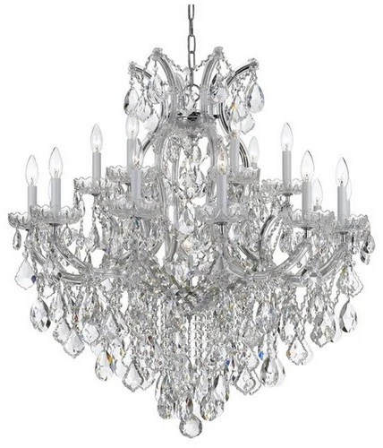 Crystorama Maria Theresa 35"W Chrome 19-Light Crystal Chandelier - Picture 2 of 5