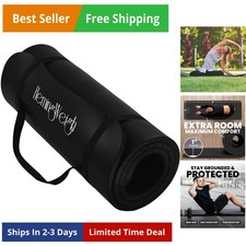 Inch Extra Thick Non Slip Yoga Mat - Exercise Mats for Home Workouts, Black 7...