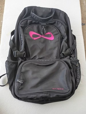 Nfinity Cheer Backpack - Black with Pink Infinity Logo 